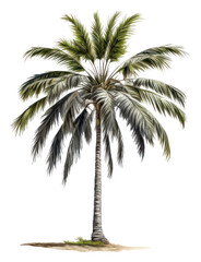 PNG Palm tree plant white background tranquility.