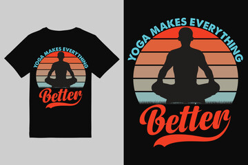 Yoga T shirt Design, yoga vector for t shirt