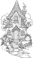 Obraz premium Cute, whimsical fairy house