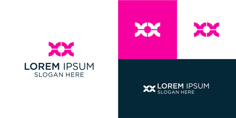 Stunning abstract brand identity logo design for modern business, sleek corporate symbol for creative agency, vibrant geometric icon with professional typography, eye-catching marketing asset
