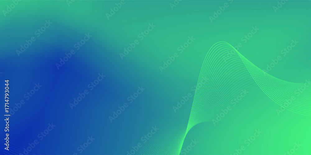 Poster abstract green fluid banner template. modern background design. gradient color. dynamic waves. liqui