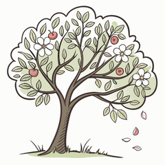 Obraz premium tree with flowers