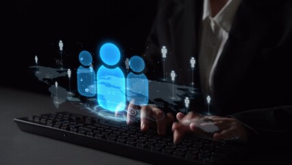 People networking, business connections, digital networking platforms, professional collaboration, and expanding opportunities through business relationship building and engagement. Muxer