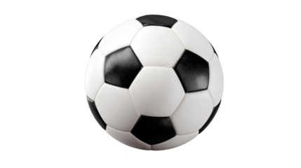 3D Realistic Illustration of Classic Football Soccer Ball on White Background