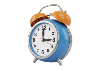Classic blue alarm clock ready to wake you up with timeless style