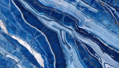 Blue Natural Marble Stone Texture Glossy Dijital Ceramic Tile Surface