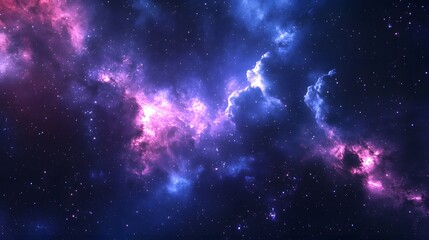 Colorful Nebula with Pink and Blue Hues and Stars space galaxy photo