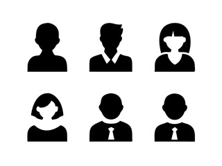 Fototapeta premium User icon vector set. Profile and people silhouette collection. 