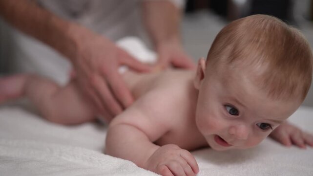 Enjoy a peaceful and soothing baby massage experience that promotes relaxation while nurturing bonding moments
