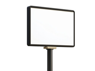 Fototapeta premium Blank advertising sign on pole ready for customization and branding, PNG with copy space