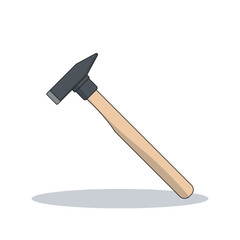 Engineer hammer vector with wooden handle and steel head, ideal for metalwork, construction, mechanics, blacksmithing, repair, DIY, crafts, workshop, striking tools, and heavy-duty projects.