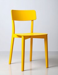 Yellow plastic chair