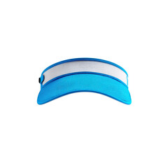 Stylish Blue Sun Visor with White Band - Sports Headwear