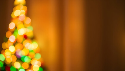 Christmas Tree Light Bokeh Background