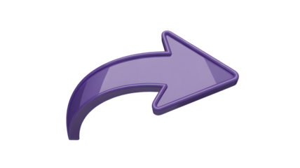 A purple curved arrow pointing to the right on a black background indicating direction or navigation