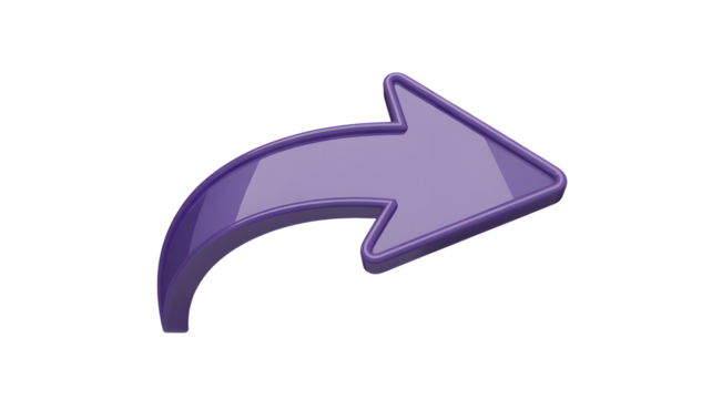 A purple curved arrow pointing to the right on a black background indicating direction or navigation