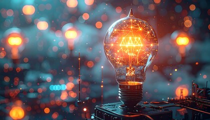 Innovative Ideas Light Bulb Concept.