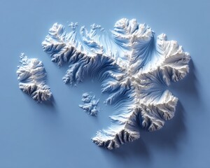 Digital Topographic Map Representation of Iceland