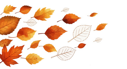 Obraz premium Colorful autumn leaves falling and swirling, creating a beautiful and dynamic seasonal pattern