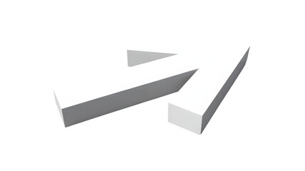 A simple white arrow pointing towards the upper right corner on a solid black background image view