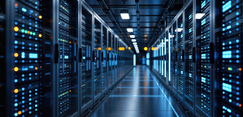 Server Room: Data Center Network Corridor