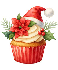 Poinsettia Santa Swirl