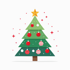 christmas tree vector illustration