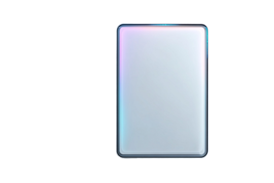 Futuristic Tablet with Holographic UI – Isolated Mockup Illustration
