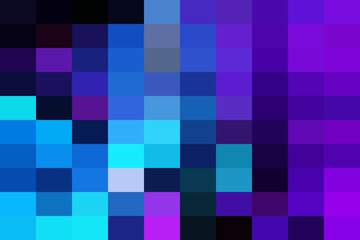 Abstract Pixelated Background With Blue Purple And Cyan Hues