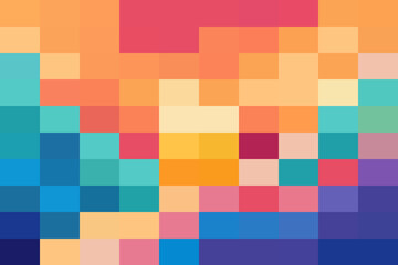 Pixelated Gradient Abstract Background in Warm and Cool Tones
