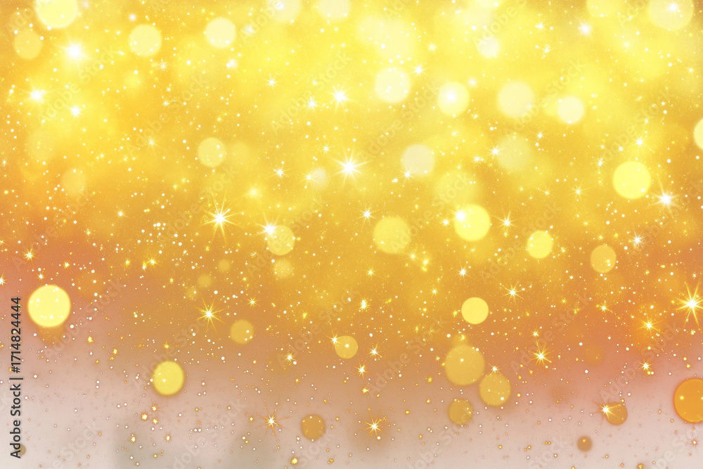 Canvas Prints png yellow background with bokeh lights glitter backdrop texture.