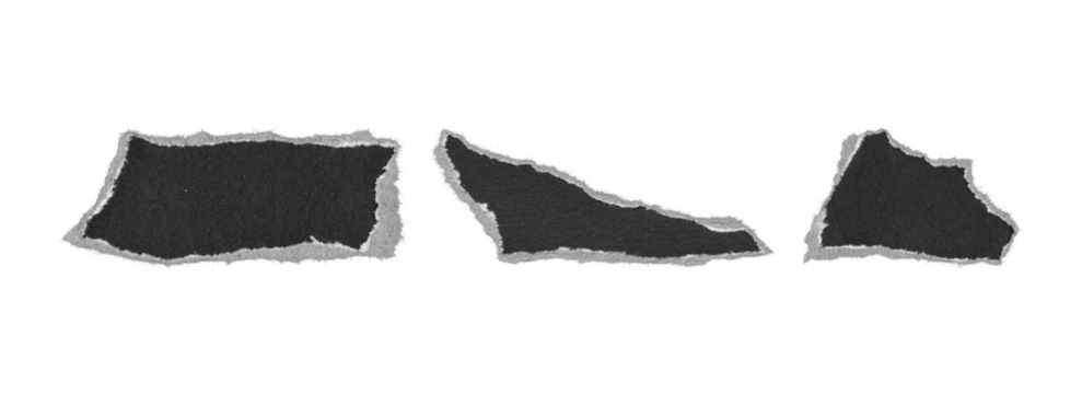 paper collage torn shapes collection for design overlays, transparent png
