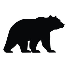 Fototapeta premium A striking black bear form shown in a bold silhouette