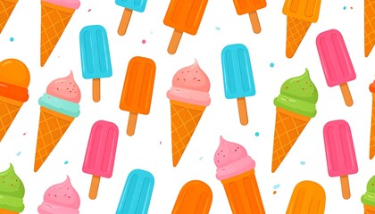 Summer Treats Ice Cream and Popsicles.