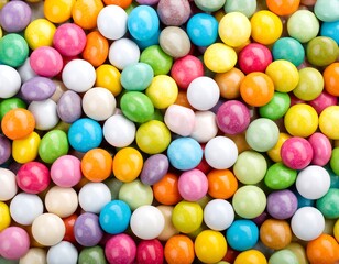 Obraz premium Colorful Candy Pile Close-Up