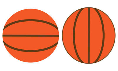 Basketball icon. Basketball sports equipment on white  background. basketball symbols in different views. Vector illustration.eps10 