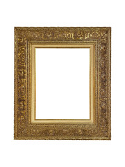Old royal gold frame white or PNG not background, Vintage photo frame idea, antique, vector design pattern, vintage golden rectangle.