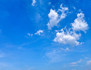 cloudy blue sky in the morning