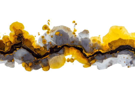 Irregular Flickering Edge with Yellow Core – Abstract Light Effect PNG