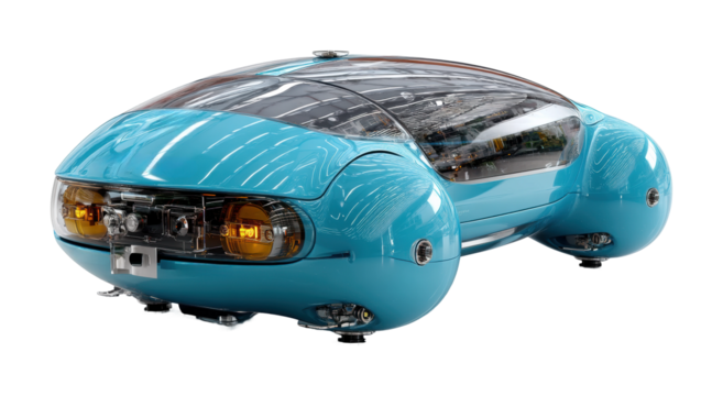 Futuristic vehicle design urban concept technology PNG, isolated on transparent background
