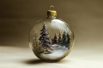 Xmas ornaments Glass ball with snow inside