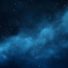 Obraz premium Deep Blue Nebula with Many Tiny photo White Stars in Outer Space galaxy cosmos