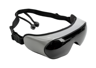 Virtual reality headset action for gaming digital world PNG, isolated on transparent background