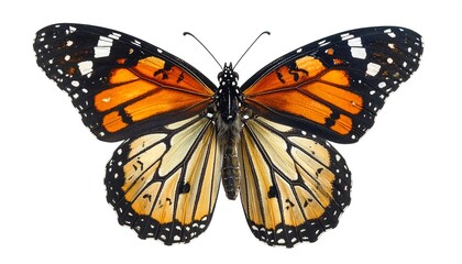 Close-up of a Monarch Butterfly's Exquisite Wings