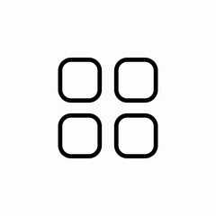 application menu grid icon sign vector