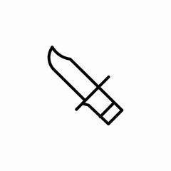 hunting knife blade icon icon sign vector