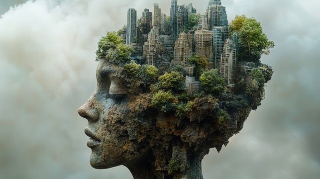 Write about a world where everyoneâ€™s thoughts are broadcasted to others. What are the challenges and benefits of this? --ar 16:9 --stylize 750 --v 6.1 Job ID: 545f461d-33df-4236-8d03-6c2afba8af72