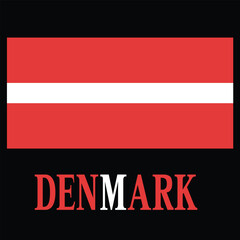 vector illustration of Denmark flag