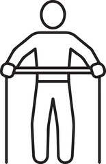 Resistance Band Exercise Icon – Fitness Training Vector for Strength and Home Workouts