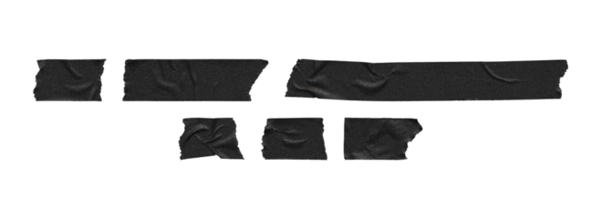 paper craft black tape strips bundle for printable projects
